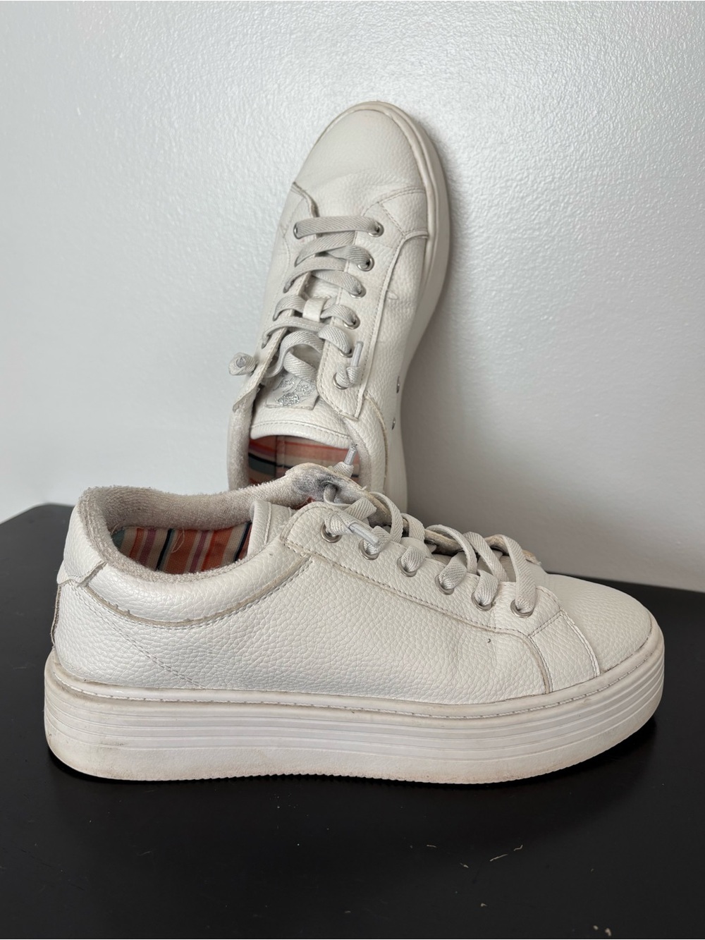Roxy Surf Sheilahh 2.0 Bessie Platform Slip-On Sneakers Shoes Womens 8.5 White